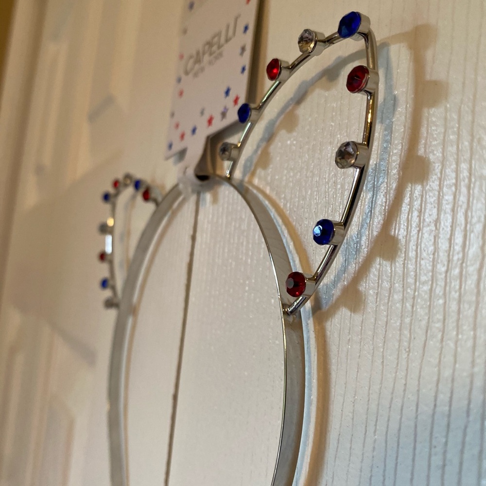 4th of July Patriotic Jeweled Cat Ears Headband - Picture 7 of 12